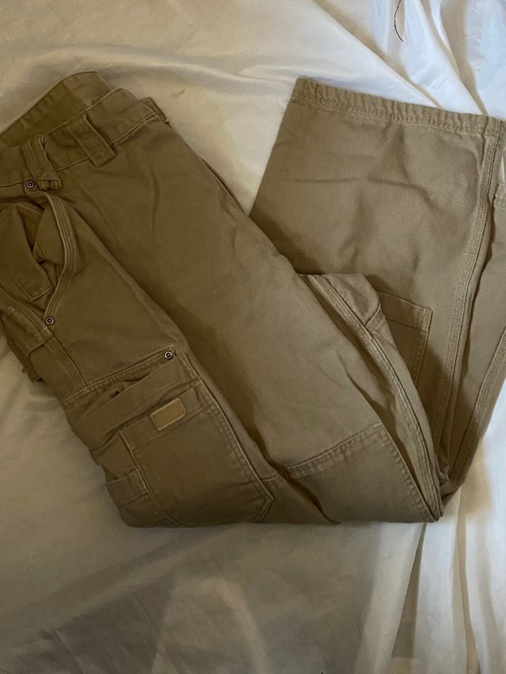 Duluth Trading Co Ultimate Cargo Work Pants Double Knee Heavy Duty Mens 46 x 30